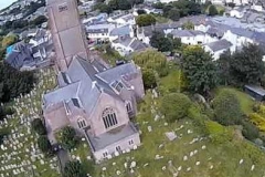 St Mary's Church Higher Brixham from above.