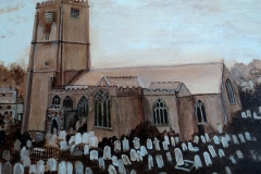 Dave Brumwell's painting of 'Victorian St Mary's.