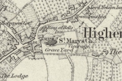 Early map of St Mary's and 'Cowtown'.