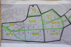 First attempt of re-plotting St Mary's grave yard.