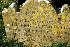 Example of typical headstone script in St Mary's Church Yard.